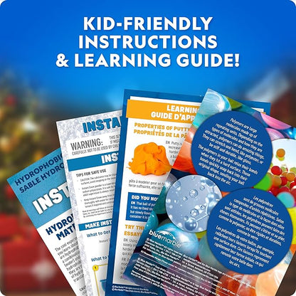 Blue Marble Science Surprise Christmas Ornament Kit for Kids – 4 Ornaments with Holiday Science Experiments Inside - Bouncy Ball Craft, DIY Instant Snow Activity, Stocking Stuffers for Boys and Girls
