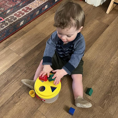 Shape Sorter Bucket – 12-Piece Toddler Math & Fine Motor Skills Toy, Special Needs-Friendly Sorting and Matching Activity