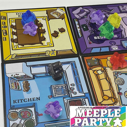144 Pieces Meeples Game Tokens,Game Pieces for Board Games,Board Game Accessories with Portable Box(Translucent,6 Colors)
