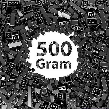 Bulk Black Building Bricks, Classic Building Blocks Compatible with All Major Brands