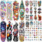 52 Pcs Temporary Tattoo for Kids Full Arm Castle Butterfly Cat Truck Dinosaur Rocket Planet Cute Animal Body Face Fake Arm Tattoos for Girls Boys Tiny Tattoo Stickers Birthday Gifts Party Supplies