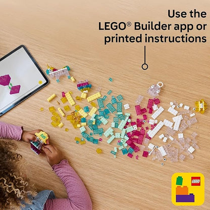 LEGO Classic Magical Transparent Box - Preschool Learning Toy for Boys and Girls, Ages 5+ - Gift for Birthdays - Beginner Construction Set - Colorful Building Bricks Toy - 11040