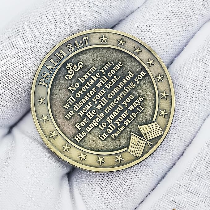 The Archangel Michael Challenge Coin Christian Coin Bible Verse Angel Coin As Catholic Gifts (Pack of 3)