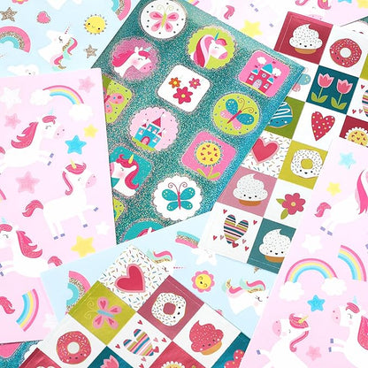 American Greetings 392-Count Bulk Stickers for Kids, Unicorns and Rainbows