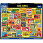White Mountain 1000 Piece Puzzle Fun Collage Jigsaw Puzzles Gift for Adults Family and Grandparents - Dad Jokes