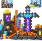 Magnetic Blocks - Build Mine Magnet World Magic Sword Portal Set, Building Toys Magnetic Tiles for Kids 3+, Classroom Must Haves Sensory Toddlers Toys Kids Games Gift for Boys & Girls 3-5 5-7
