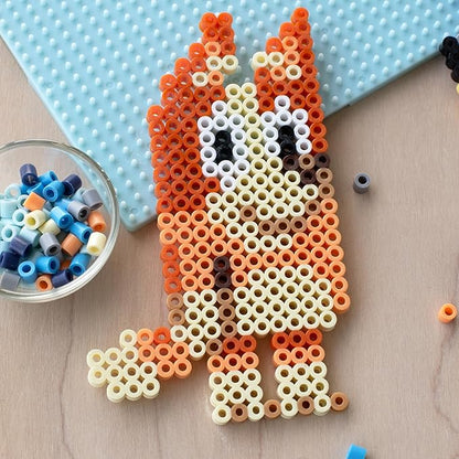 Perler 80-57182 Bluey Fused Bead Deluxe Box Kit, 10 Unique Patterns, Multicolor, 4473 Pieces