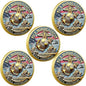 USMC 250th Anniversary Challenge Coin (1.57 Inch) – Double-Sided Collectible Military Coin for Veterans, Active Duty & Marine Corps Enthusiasts (5PCS)