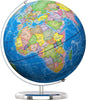 Illuminated World Globe with Stand, 13" Earth Globes with Stable Heavy Metal Base for Kids Classroom Learning, LED Constellation Globe Night Light with HD Printed Map