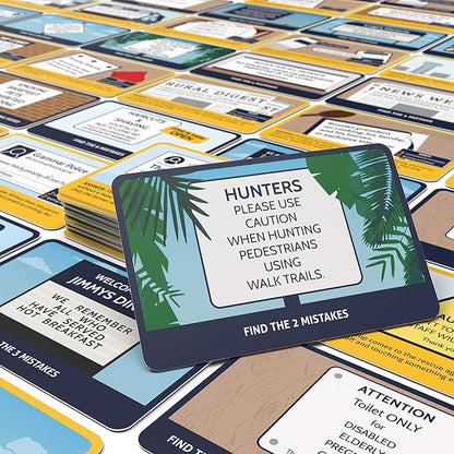 Grammar Police Game - Correct The Bad Grammar Flash Card Game - Fun Grammar Detective Game - Suitable for Family, Kids, Teenagers & Adults