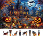 Halloween Jigsaw Puzzles 500 Pieces for Adults - Spooky Haunted House Puzzle with Jack-O-Lanterns, Bats & Full Moon - 500 Piece Puzzles for Adults, Families & Seniors - 23"x15"