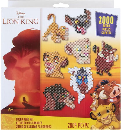 Perler 80-57046 Disney's The Lion King Fused Bead Craft Activity Kit, Includes 9 Patterns, Multicolor, 2004 Pieces
