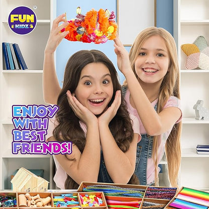 3 Layers Jumbo Arts and Crafts Supplies Warehouse, Biggest Chest Box 17.91Wx12.4L Includes 1600+ Giant Craft Materials Kit for Kids 6-12 Creative Toys Birthday Gift for Preschool Girls and Boys
