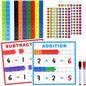 SpriteGru Math Linking Cubes, Math Cubes Manipulatives with Activity Cards Linking Cube Math Counters for Kids Kindergarten Learning Activities