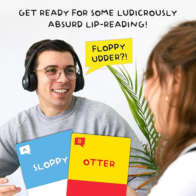 Lucky Egg Sorry What – Hilarious Bad-Lip Reading Party Games for Adults Based on The Headphone Challenge TikTok Trend (Family Edition (Age 8+))