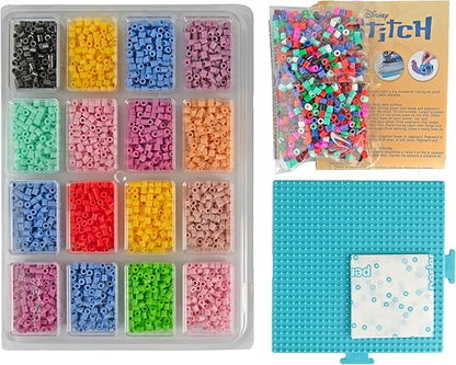 Perler 80-57265 Disney's Stitch Fused Bead Craft Activity Kit with 10 Projects, Multicolor, 4503 Pieces