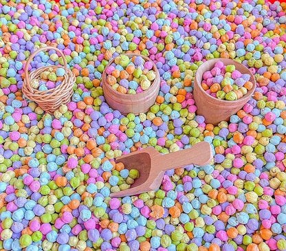 Colored Chickpeas for Sensory Play and Sensory Bins - Many Different Seasonal Colors (Pastel, 2 Cups)