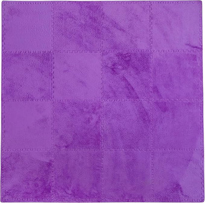 16 Piece Carpet Squares Puzzle Mat 49" x 49" Plush Interlocking Carpet Tiles, Foam Floor Tiles for Baby Play Mat - Kids Soft Play Floor Mats, Anti Slip Jigsaw Flooring Playmat Playroom Rug (Purple)