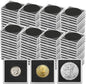 80 Pcs Coin Holders for Collectors, Clear Coin Cases with 5-Size Sponge Gaskets 20/25/30/35/40mm, Plastic Coin Slabs and Coin Protectors for Silver Dollar Collectors Collection Supplies, Black