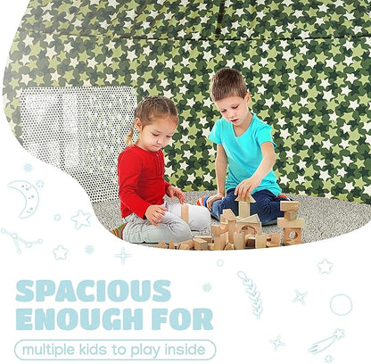Skywin Air Tent Fort Playhouse for Kids - Inflatable Kids Fort Sets Up and Stores Away in Seconds (Fan NOT Included) (Camo)