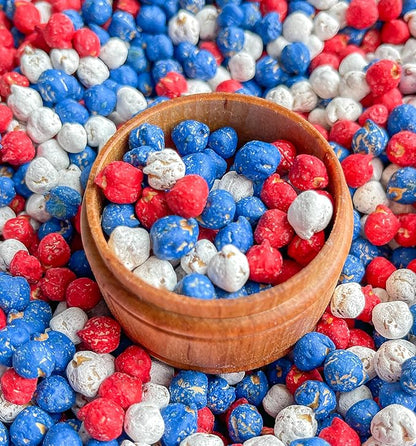 Colored Chickpeas for Sensory Play and Sensory Bins - Many Different Seasonal Colors (2 Cups, Patriotic)