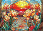 Stained Glass Flower Puzzles for Adults 1000 Pieces Colorful Impossible Hard Puzzle for Adults Beautiful Vintage Flowers Art Jigsaw Puzzles 1000 Pieces Unique Challenging Floral Family Puzzle
