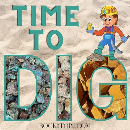 Gemstone Paydirt Geodes for Kids Break Open Science Kits for Kids Age 8-12 Shark Teeth Fossil Digging Kit for Educational Toys, Rock Collections for Mining Bucket Rock Collection