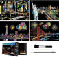 Rainbow Scratch Art Painting Paper (A4) for Adults & Teens, Night View Scratchboard Set:4 Sheet Scratch Cards, Clean Brush, Drawing Pen(Times Square/Golden Gate Bridge/Seattle/Statue of Liberty)