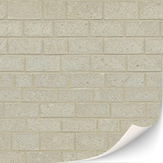3 Sheets Self-Adhesive Brick Wall Cladding for Dollhouses Scale 1:12 (Sandstone Brick)