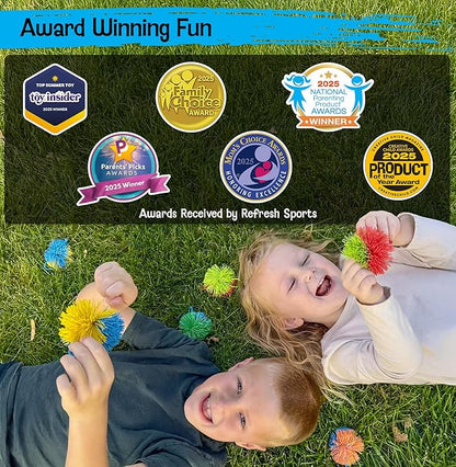 Stringy Balls & Sensory Toys for Kids 20 Pack - Stocking Stuffers For Kids Ages 4 5 6 7 8 + Year Old Gift Ideas - Best Birthday Toddler Gifts for Boys & Girls - Monkey Pom Balls Fidget Toys Party Pack