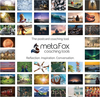 metaFox - 52 Inspirational, Positive Affirmations & Motivational Postcards, Picture Cards For Life Coaching, Therapy, & Personal Advice, Mindfulness, Coaching, Life Design Cards