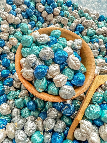 Colored Chickpeas for Sensory Play and Sensory Bins - Many Different Seasonal Colors (2 Cups, Winter 1)