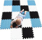 MQIAOHAM® 18 Pieces Puzzle Play Mats, Soft Baby Play Mat, Kids Interlocking Foam Floor Tiles, Toddlers Carpet Playmats G301018-101104107