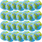 20 Pack Inflatable World Globe - 16 Inch Blow Up Earth Beach Ball for Summer Beach Party Favors