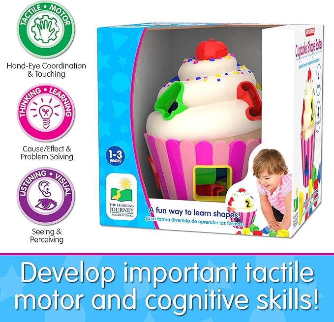 The Learning Journey - Early Learning - Cupcake Shape Sorter - Shape Sorter for Toddlers Ages 12 Months and Up - Award Winning Toys