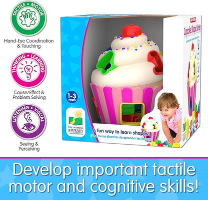 The Learning Journey - Early Learning - Cupcake Shape Sorter - Shape Sorter for Toddlers Ages 12 Months and Up - Award Winning Toys