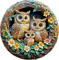 Wooden Puzzles for Adults - Owl Family Wooden Jigsaw Puzzle - Unique Shape 3D Vision Wood Puzzles Adult - Christmas Birthday Gifts for Adults/Friends/Family - 300pcs 13.4 * 13.1in