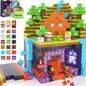Magnetic Blocks - Build Mine 3D Magworld Forest Lava Set, STEM Magnetic Building Blocks for Kids Ages 4-6 6-8 8-12, Educational Sensory Toys for Toddlers, Birthday Gifts for 3+ Years Old Boys & Girls