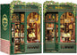 Cutefun Book Nook Kit - DIY Miniature House Kit for Bookshelf Decor, Book Nook Kits for Adults & Beginners, 3D Wooden Puzzle Dollhouse, Ideal Gift for Family and Friends (OWL Bookstore)