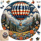 Wooden Puzzles 500 Piece, Hot Air Balloon Jigsaw Puzzles, Medium Unique Shape Animal Adult Puzzles, Irregular Best Gift for Adults and Kids Family Game (15.8x18.1 in)