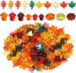 Fall Vase Filler,165 Pcs Acrylic Pumpkin Leaves Acorn Gems Sensory Bin Fillers for Thanksgiving Centerpieces Table Decorations,Table Scatters,Preschool Counting and Thanksgiving Craft