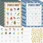 Spanish Bingo Game, 25 Boards for Spanish Vocabulary Bilingual Word Bingo Game Educational Toys for Language Learning - Ages 5 and up (Up to 25 Players)