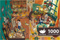 MOMIBOOK 1000 Piece Puzzle for Adults Jigsaw Puzzles of Enchanted Magic House, Touch Film Painting Image Difficult Challenging Hard Impossible Puzzle Unique Funny Party Christmas Birthday Gifts
