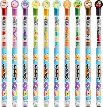 Graphite Smencils (2 Pack) - HB #2 Patented Gourmet Scented Pencils, 10 Count, Gifts for Kids, School Supplies