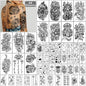 Yazhiji 49 sheets Large Flowers Butterfies Crown Waterproof Temporary Tattoos for Women and Girls,Fake Tattoos for Kids or Adults Body Make Up Tattoo