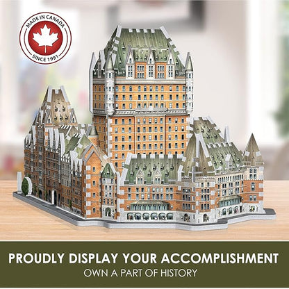 Wrebbit3D Château Frontenac 3D Puzzle | 865 Jigsaw Puzzle Pieces | Castles and Cathedrals Collection