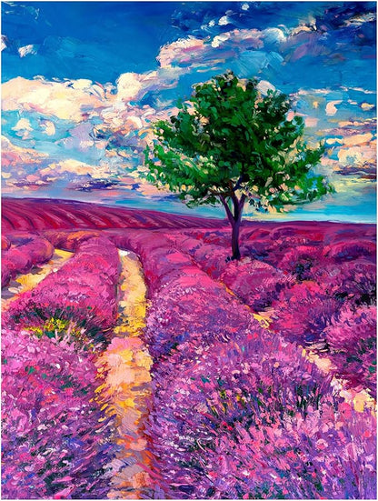 KI Puzzles 500 Piece Puzzle for Adults Aromatherapy Lavender Jigsaw with Scented Candle from Playview Brands