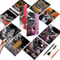 Scratch Art for Adults-Laser Scratch Painting Craft Kit (8 Sheets 16x11 in)|Foil Engraving Art Set|Stress Relief Gift for Travel Lovers,Craft Lovers|Creative Scratch Art Home Decor(Asian Series)