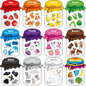 12 Pieces Magnetic Color Sorting Toys, 60 Color Magnets Educational Refrigerator Whiteboard for Baby Toddlers Kids Magnets