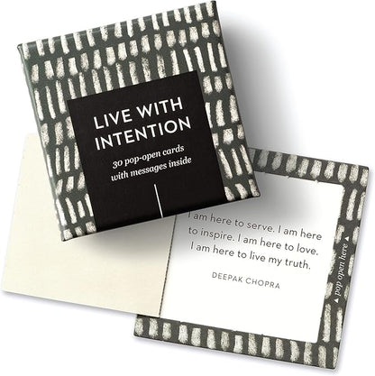 Compendium ThoughtFulls Pop-Open Cards — 2-Pack of Mindfulness, Live with Intention — 60 Pop-Open Cards, Each with a Different Message Inside